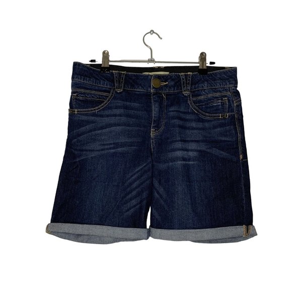 Democracy Womens 6 Absolution Elastic Waist Band Midrise Bermuda Jean Shorts - Picture 1 of 6